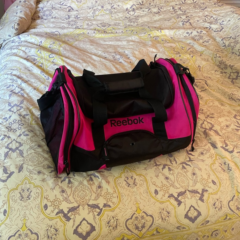 Reebok Pink and Black Duffel Bag